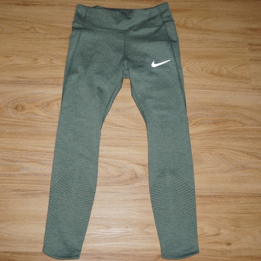 Nike Epic Luxe Running Leggings Green Medium